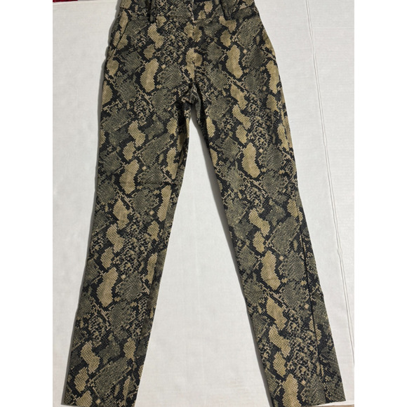 H&M Womens Size 2 Pants Animal Print Maximalist Professional Career Interview - Picture 1 of 10